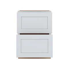 J&K White Shaker S8 Base w/2 Drawers - 24" W