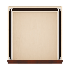J&K Mahogany J5 Base w/2 Drawers - 24" W