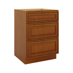 J&K Mocha Glazed K10 Base w/3 Drawers - 24" W