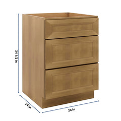 J&K Butterscotch B8 Base w/3 Drawers - 24" W