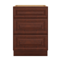 J&K Mahogany J5 Base w/3 Drawers - 24" W
