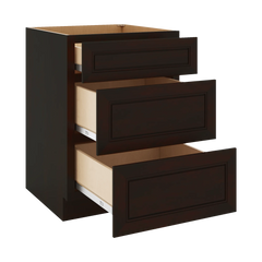 J&K Espresso K8 Base w/3 Drawers - 24" W