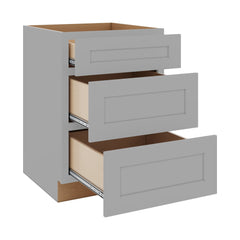 J&K Castle Grey S5 Base w/3 Drawers - 24" W