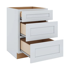 J&K White Shaker S8 Base w/3 Drawers - 24" W
