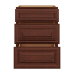 J&K Mahogany J5 Base w/3 Drawers - 24" W
