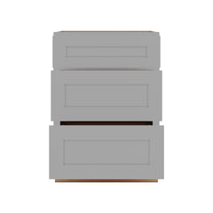 J&K Castle Grey S5 Base w/3 Drawers - 24" W