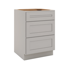 CNC Luxor 5-Piece Misty Grey 24" W 3 Drawer Base Cabinet