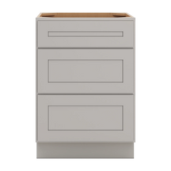 CNC Luxor 5-Piece Misty Grey 24" W 3 Drawer Base Cabinet