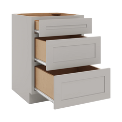 CNC Luxor 5-Piece Misty Grey 24" W 3 Drawer Base Cabinet