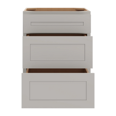 CNC Luxor 5-Piece Misty Grey 24" W 3 Drawer Base Cabinet