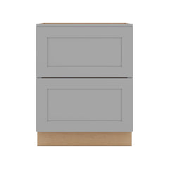 J&K Castle Grey S5 Base w/2 Drawers - 27" W