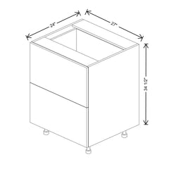 Fabuwood Ovela Catalina Ice Cream 1 27" W X 34 1/2" H X 24" D 2 Drawer Base Cabinet