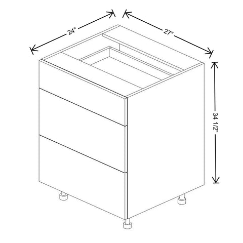 Fabuwood Illume Catalina Bianco Matte 36"W 3 Drawer Base