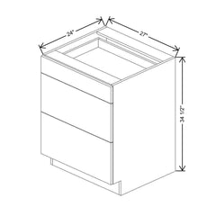 CNC Luxor Harvest 27" W 3 Drawer Base Cabinet