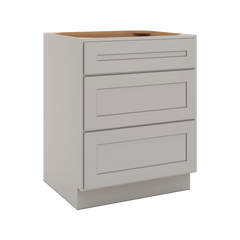 CNC Luxor 5-Piece Misty Grey 27" W 3 Drawer Base Cabinet