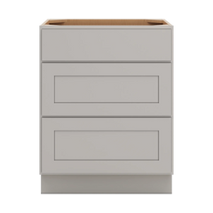CNC Luxor Misty Grey 27" W 3 Drawer Base Cabinet