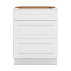 CNC Luxor 5-Piece White 27" W 3 Drawer Base Cabinet
