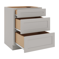 CNC Luxor 5-Piece Misty Grey 27" W 3 Drawer Base Cabinet