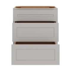 CNC Luxor 5-Piece Misty Grey 27" W 3 Drawer Base Cabinet
