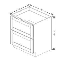 J&K Almond S2 Base w/2 Drawers - 30" W