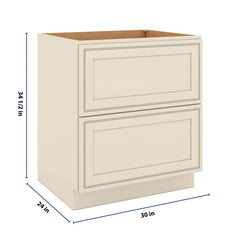 J&K Pearl Glazed H9 Base w/2 Drawers - 30" W