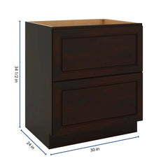 J&K Espresso K8 Base w/2 Drawers - 30" W