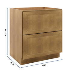 J&K Butterscotch B8 Base w/2 Drawers - 30" W