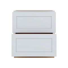 J&K White Shaker S8 Base w/2 Drawers - 30" W