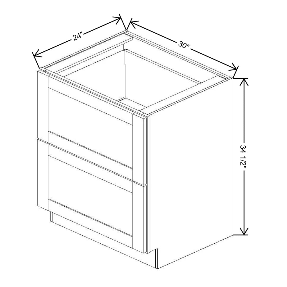 Fabuwood Allure Luna Kona 30"W Base 2 Drawers