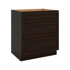 J&K Espresso K8 Base w/3 Drawers - 30" W