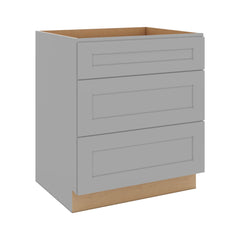 J&K Castle Grey S5 Base w/3 Drawers - 30" W