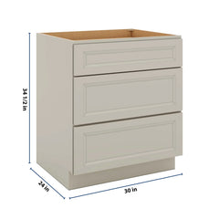 J&K Pebble B6 Base w/3 Drawers - 30" W