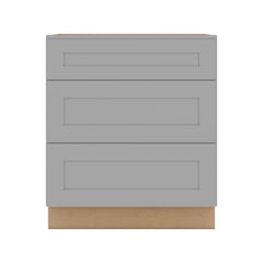 J&K Castle Grey S5 Base w/3 Drawers - 30" W