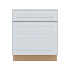 J&K White Shaker S8 Base w/3 Drawers - 30" W