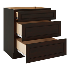 J&K Espresso K8 Base w/3 Drawers - 30" W