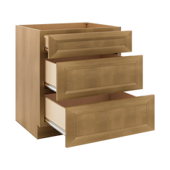 J&K Butterscotch B8 Base w/3 Drawers - 30" W