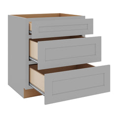 J&K Castle Grey S5 Base w/3 Drawers - 30" W