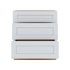 J&K White Shaker S8 Base w/3 Drawers - 30" W
