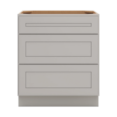 CNC Luxor 5-Piece Misty Grey 30" W 3 Drawer Base Cabinet