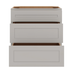 CNC Luxor 5-Piece Misty Grey 30" W 3 Drawer Base Cabinet