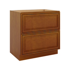 J&K Mocha Glazed K10 Base w/2 Drawers - 33" W