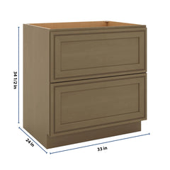 J&K Hazel H8 Base w/2 Drawers - 33" W