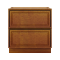 J&K Mocha Glazed K10 Base w/2 Drawers - 33" W
