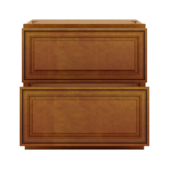 J&K Mocha Glazed K10 Base w/2 Drawers - 33" W