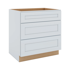 J&K White Shaker S8 Base w/3 Drawers - 33" W