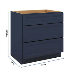 J&K Naval B7 Base w/3 Drawers - 33" W