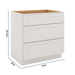 J&K Pure B5 Base w/3 Drawers - 33" W