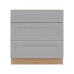 J&K Castle Grey S5 Base w/3 Drawers - 33" W