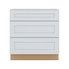 J&K White Shaker S8 Base w/3 Drawers - 33" W