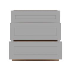 J&K Castle Grey S5 Base w/3 Drawers - 33" W